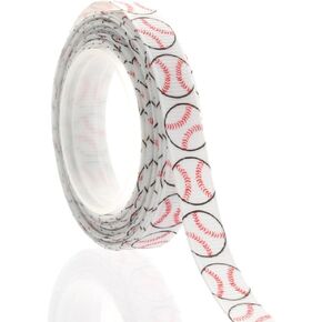 مركز قوس الشعر 3/8 "Baseball Grosgrain Ribbon 5 ياردة