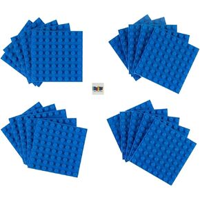 Briks بدقة متوافقة مع اللوحات الأساسية لبناء Lego Classic Brick ، ​​وأزرق 20 قطعة ، و 8 × 8 بوصة ، واللعب الإبداعي للأعمار 3 وما فوق ، و 100 ٪ متوافقة مع جميع العلامات التجارية الطوب الرئيسية
