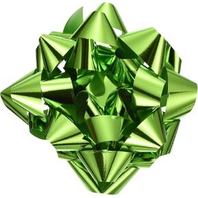 Meccanixity 8 بوصة هدية كبيرة القوس القوس ذاتي لاصق أقواس عيد الميلاد المعدنية الفضة لالتفاف الهدايا ، السلال الحالية ، زخرفة الحفلات ، عطلة ، زفاف 2pcs