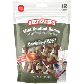 Beefeaters Large Knotted Bone, Rawhide Free, 1ct, Case of 12 (348896)