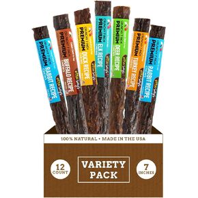 إيتا يقول! Premium Crunchy Dog Chews 7 "حزمة متنوعة - معالجات الكلاب الخالية من الحبوب ، جيدة للأسنان ، وسهلة الهضم - مصنوعة في الولايات المتحدة الأمريكية (حزمة 12 عدد من 1)