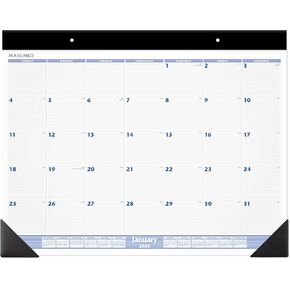 AT-A-GLANCE 2026 التقويم المكتبي ، شهريًا ، وسادة مكتب ، 24 "× 19" ، جامبو ، زرقاء رازية (SW2300026)