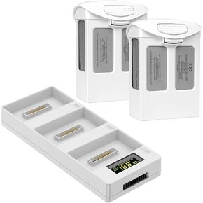 2 Pack Phantom 4 بطارية مع Hub Multi Charger ، 15.2v 5870mAh بطارية طيران ذكية لـ DJI Phantom 4/4 RTK / 4 Pro / 4 Pro V2.0 / 4 Advanced