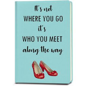 Wizard Inspirational Gifts Journal Notebook It's Not Where You Go Leather Notebook Inspired Gifts Cosplay Dorothy Notebook Gifts for Fans Collectors Friends(It's Not Where You Go)