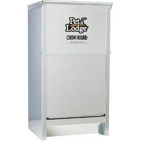 Little Giant Galvanized Steel Chow Hound Dog Feeder, 25Lb
