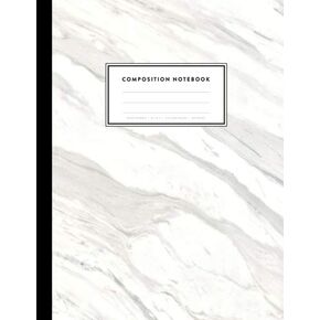 تكوين دفتر - رخام وايت ، 8.5 × 11 ، كلية ، 100 صفحة: Ocean White Marble (Office & School Essentials)