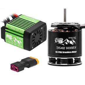 GOUPRC 80A زاحف بفرش ESC COMBO COMBO مع S3542 1400KV محرك الزاحف بدون فرش.