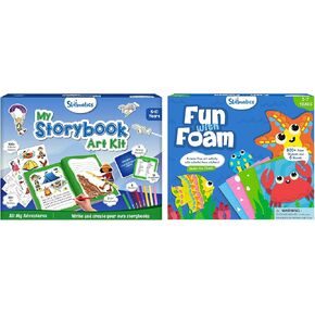 Strainmatics Storybook Art Kit All My Adventures & Fun مع حزمة الحيوانات تحت الماء ، هدايا للأطفال الصغار ، الفتيات والفتيان الذين تتراوح أعمارهم بين 5 ، 6 ، 7 ، 8 ، 9 ، 10