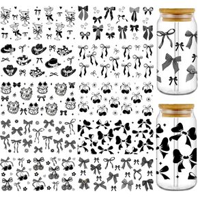 UV DTF Cup Wraps Transfer Stickers: 20 Pcs 4th of July UV DTF Cup Wraps for 16 oz Glass Tumblers Bottles, Watercolor Independence Day Uvdtf Stickers, Rub on Transfers for Crafts Patriotic Decals