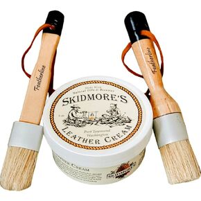 كريم Skidmore's Leather Cream + Featherline Applicator Bundle