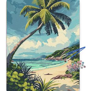 Jujuhood Venice Street Paint بواسطة أرقام أرقام للبالغين ، Paint italty City Street Adult by Number Atts ، Diy Acrylic Paint by Number on Canvas for Home Wall Decor