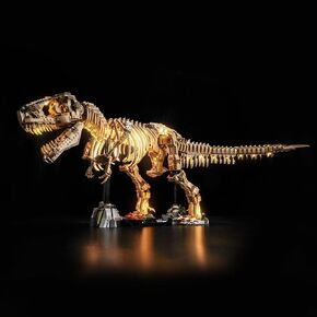 إضاءة LED متوافقة مع أحافير Dinosaur Lego Tyrannosaurus REX 76968 ، مجموعة الضوء المتوافقة مع LEGO 76968 ، لم تتضمن مجموعة النموذج - فقط الأضواء