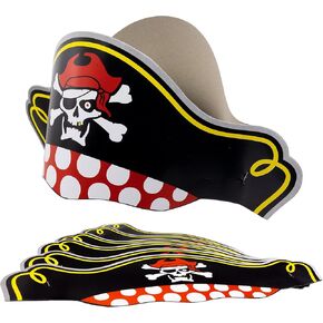 Windy City Novelties 12 Pack - 14 "Cardboard Pirate Captain Party Hats