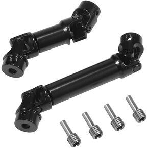 Drive Shaft Steel Front Rear Center Shaft for TRX4M Defender Bronco 1/18 RC Crawler Upgrade Parts,2PCS (Black)