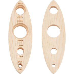 Ph Pandahall 2pcs أداة السلامة أداة للعيون السلامة العيون أداة إدراج Amigurumi Amigurumi Craft Eyes Tool Gauge Gauge Board Tool Wood Auxiliary for Diy Craft Amigurumi crochet crochet محشو بالحيوان عيون تثبيت عيون