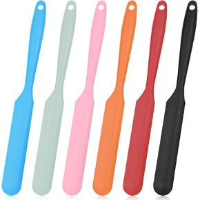 عصا ملعقة السيليكون الملونة من Gartful 6pcs ، أدوات حركية إيبوكسي قابلة لإعادة الاستخدام مكشطات DIY Crafts لخلط الراتنجات ، الطلاء ، الشمع ، المشاريع الفنية ، قضبان تقليب قناع الوجه ، 6 ألوان