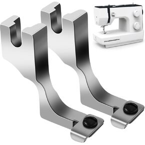 Aerbee 2Pcs Zipper Sewing Machine Presser Foot, Durable Adjustable Metal Invisible Foot Presser Foot T69 with 1Pcs Screwdriver, Invisible Zipper Guide for Ordinary Flat Car and Computer Flat Car
