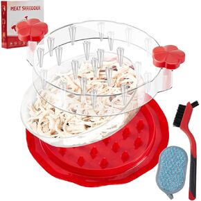 Chicken Shredder,Visible Chicken Breast Shredder Tool Twist with Large Meat Shredder Machine - Ergonomic Handle, Dishwasher Safe, Anti-Slip, Cleaning Brush, Heat Resistant, BPA Free