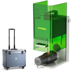 Xtool F1 Laser Engraver with Rolling Hard Case ، Spere Lightning Portable HD Dreible Dreible Fiber Laser Machin
