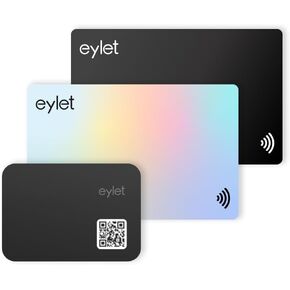 2 Pack Black and Prism NFC بطاقات العمل الرقمية + NFC عصا على بطاقة الهاتف.
