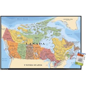 Trends International Map - Canada Wall Poster مع دبابيس الدفع