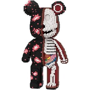 Dahonpa Animal Graffiti Skeleton Bear Micro Building Set （7220pcs） ، هدية للبالغين والأطفال