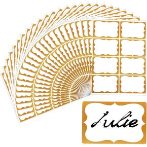 200 PCS GOLD FOIL METALLIC NAME NAME TAGS LABELS 2.15 "X 3.15" Gold Border Name Name Tag Barges Draysive Crandable لمؤتمرات Office Office Office Office Class