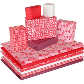 Asoemerz 120 Sheets Paper Day's Trissue Paper - 20''x28 '' كبير في الأنسجة الهدايا الحمراء ، والغلاف الهدايا الحب لزخرفة الزفاف ، وهدية للأطفال ، وحرف فنية ، وأكياس الهدايا ، وملفات الحفلات.