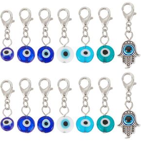 Adhandmaker 14pcs علامات غرزة العين الشريرة للكروشيه ، 7 علامات غرزة الكروشيه على نمط للحياك