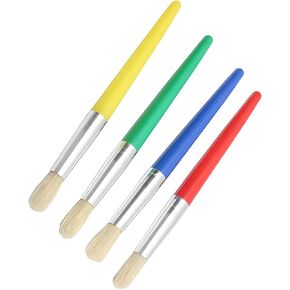 4pcs شجيرات الطلاء الكبيرة مستديرة في مدرسة ما قبل المدرسة للطلاء القابل للغسل الطلاء الأكريليكي للأطفال الصغار ، جولة