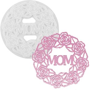 قالب راتنج وراتينك ، موم سيليكون كوستر قالب راتنج الايبوكسي لتلقي Mom Mom Coaster Morn