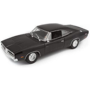 Maisto M31387BK 1969 Dodge Charger Classic Super Car Die cast Model, Black