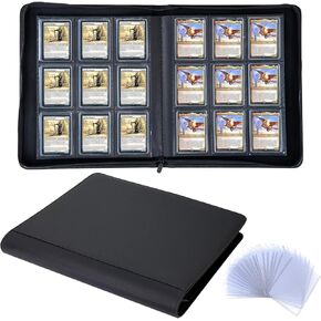 Toploader Binder, Holds 288 Toploaders, 9 Pocket Top Loader with Sleeves Card Storage Case for 3" x 4" Rigid Card Holders, for MTG, YugiOh, Baseball, TCG, Trading & Sports Game Cards