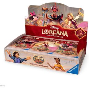Ravensburger Disney Lorcana TCG: عهد Jafar Booster Pack Display | 24 حزمة مع 12 بطاقة تداول لكل | مثالي للجمع ومشجعي ديزني | مناسب للأعمار 8+