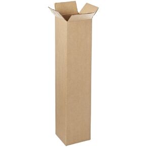 AVIDITI 4420 TALL CARTBOARD BOX 4 "L x 4" W x 20 "H ، Kraft ، للشحن والتعبئة والتحرك (حزمة 25)
