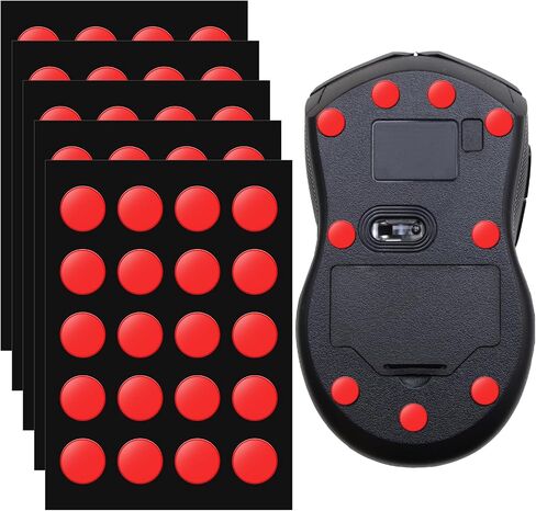 100 Pcs Speed Mouse Skates, Offers Excellent Wear Resistance, Speed & Control Abrasion Resistance, Move More smoothly, Suitable for Cloth Mouse Pads & Glassmouse Pads, 5 Sheet (Black) in Kuwait