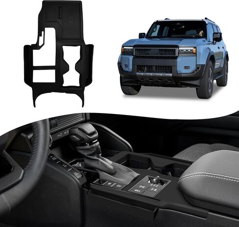 Double Center Console Organizer Compatible with Toyota Land Cruiser Prado J250 2024 2025, Land Cruiser Prado Armrest Insert Storage Box Organizer Accessories in Saudi Arabia
