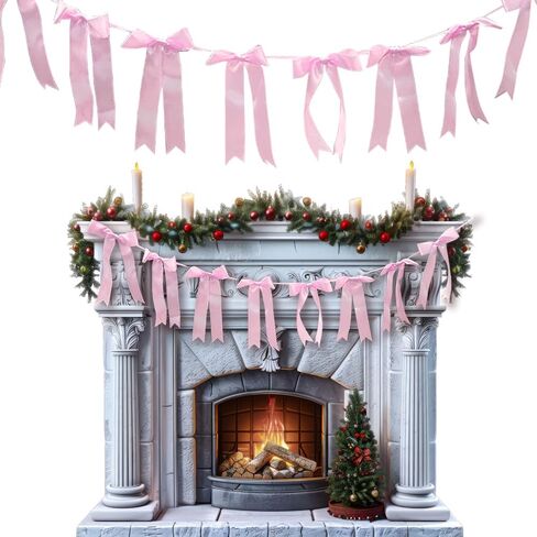Baby Shower Wreath Bow Birthday Craft Ribbon Ornaments White Bow Wedding Anniversary Hanging Bows for Home Front Door Decorations in Saudi Arabia