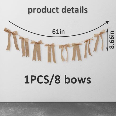 Baby Shower Wreath Bow Birthday Craft Ribbon Ornaments White Bow Wedding Anniversary Hanging Bows for Home Front Door Decorations in Saudi Arabia