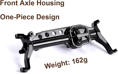 1/10 RC Car Axle Housing Shell لـ SCX10 III AXI03007 ترقيات زاحف RC ، تصميم ألومنيوم من قطعة واحدة (مقدمة ، أسود) in Kuwait