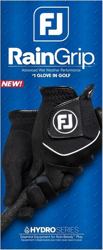 قفاز جولف RainGrip للرجال من FootJoy، أبيض/رمادي، Cadet Medium/Large، زوج in Kuwait