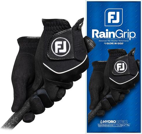 قفاز جولف RainGrip للرجال من FootJoy، أبيض/رمادي، Cadet Medium/Large، زوج in Kuwait