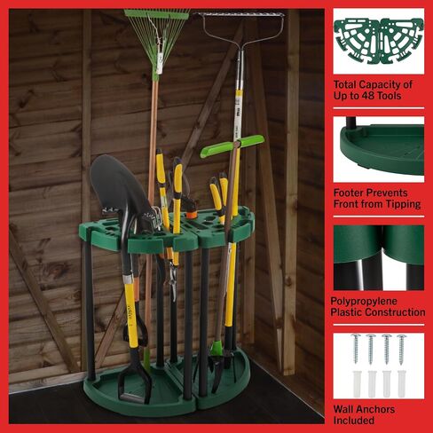 Stalwart Tool Organizer 2-Pack - Garage Storage Rack - Organize Up to 48 Yard Tools - Corner Rack for Home or Shed - Easy to Assemble Utility Racks in Saudi Arabia