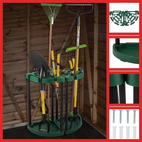 Stalwart Tool Organizer 2-Pack - Garage Storage Rack - Organize Up to 48 Yard Tools - Corner Rack for Home or Shed - Easy to Assemble Utility Racks in Saudi Arabia
