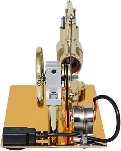 Hot Air Stirling Engine Motor Model,Stirling Engine Kit, Single-Cylinder Metal Stirling Engine External Combustion Engine Motor,DIY Hot Air Engine Gift of Air for Adults Desktop Educational Toy (A) in Saudi Arabia