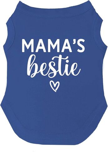 Mama's Bestie Dog Tee Shirt | Sleeveless | Sizes for All Ages and Breeds for Mom | Valentine's Day | Prop Photoshoot |Red, Small (735) in Kuwait