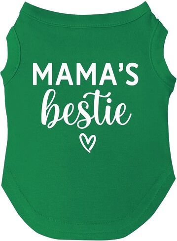 Mama's Bestie Dog Tee Shirt | Sleeveless | Sizes for All Ages and Breeds for Mom | Valentine's Day | Prop Photoshoot |Red, Small (735) in Saudi Arabia