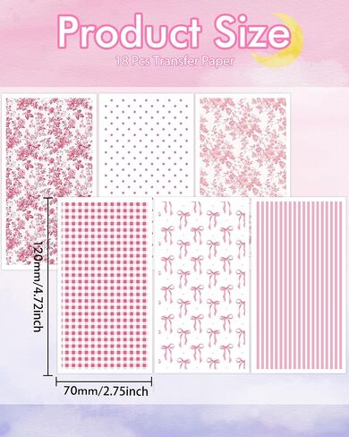 Puocaon Blue Clay Transfer Paper - 18 Sheets Chinoiserie Paper Design Transfor in Saudi Arabia