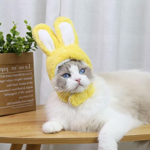 Pet Hat, 4 Pack Cat Headgear Rabbit Headband Bunny Ears Warm Hat Head Accessories Halloween Costume (4 Pack) in Saudi Arabia