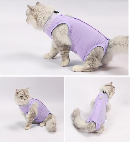 Cat Surgery Suit Surgical Cat Professional Recovery Suit for Abdominal Wounds or Skin Diseases, E-Collar Alternative for Cats and Dogs, After Surgery Wear, Cat Surgical Mask (S, Pink) in Saudi Arabia